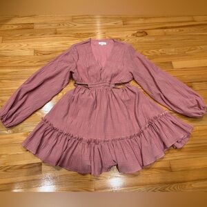 Pink Long Sleeve Dress